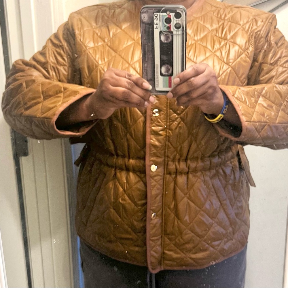 LOFT Brown Quilted Jacket